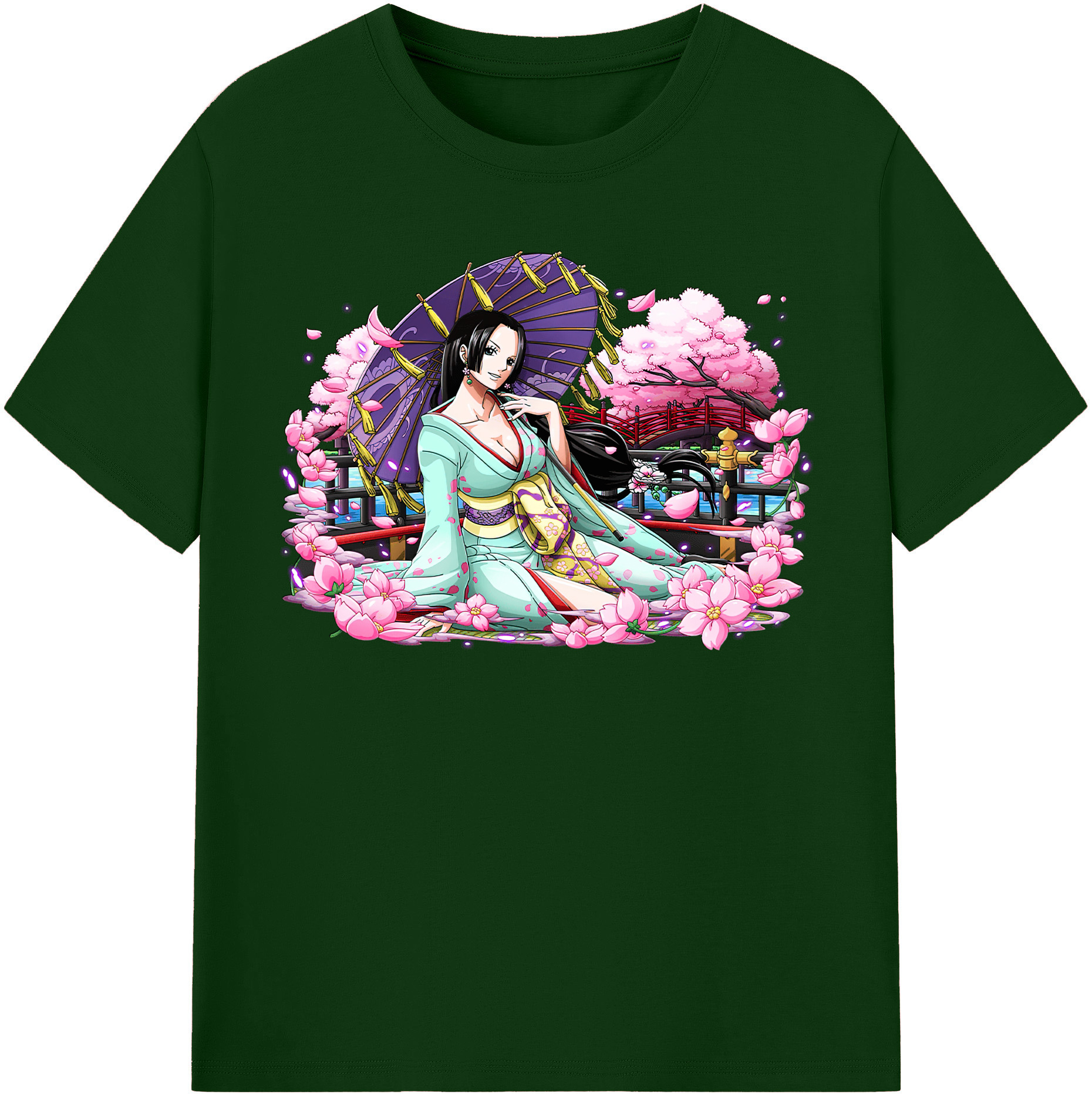 ワンピース ボア・ハンコック ONE PIECE Boa·Hancock 綿100％半袖Tシャツ（フロントプリント）